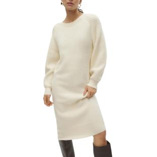Robe Pull Blanc Femme Vero Moda Enya pas cher