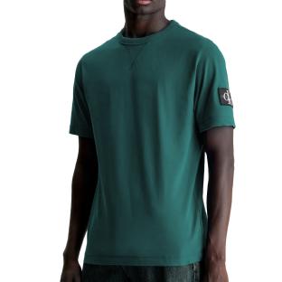 T-shirt Vert Homme Calvin Klein Jeans Badge pas cher