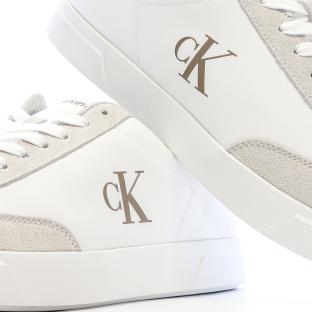 Weiße/beige Herren-Sneaker von Calvin Klein Jeans Low Prof Ansicht 0