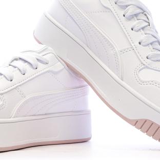 Baskets Blanches Fille Puma Carina vue 7