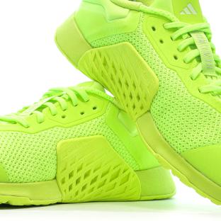 Chaussures de Training Vert Fluo Homme Adidas Dropset 3 Trainer vue 0