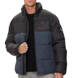 Doudoune Noir/Marine Homme Calvin Klein Jeans Blocking pas cher