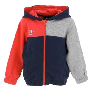 Sweat Zippé Marine/Rouge/Gris Garçon Umbro Gam Net pas cher