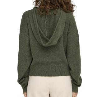 Pull Sweat à capuche Kaki Femme JDY Life vue 0