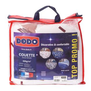 Couette Blanche/Orange Dodo Doux Rêve 200x200 pas cher
