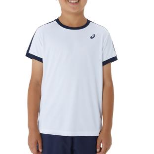 T-Shirt Blanc/Marine Garçon Asics 2044A044 vue 0