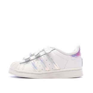 Basket Blanches Fille Adidas SUPERSTAR CF I pas cher