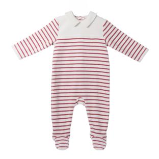 Pyjama Blanc/Rouge Bébé Elle est ou la mer Jama vue 0