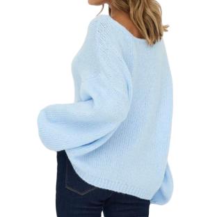 Pull Bleu Clair Femme JDY Dinea vue 2