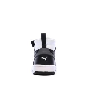 Weiß/schwarze Puma Rebound Sneaker für Jungen Ansicht 0