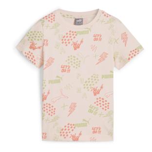 T-Shirt Rose Fille Puma Aop pas cher