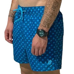 Maillot de bain Bleu Homme Haute Pression Bateau vue 0