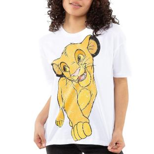 Weißes Damen-T-Shirt „Disney Simba Happy Shirt“ Ansicht 0