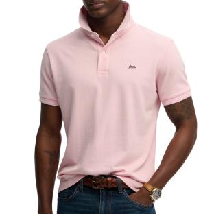 Polo Rose Clair Homme Superdry Classic Pique vue 0