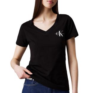 2x T-Shirt Blanc/Noir Femme Calvin Klein Jeans J20J223447 vue 2