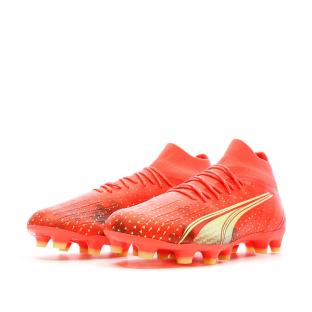 Chaussures de football Rouge Homme Puma Ultra Pro vue 6