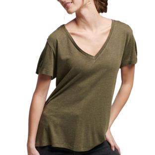T-shirt Kaki Femme Superdry Studios pas cher