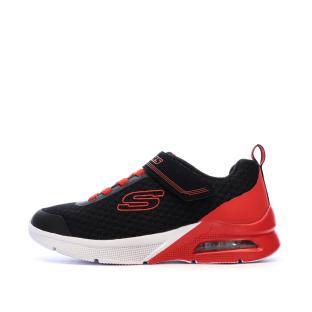 Baskets Noir/Rouge Garçon Skechers Microspec Max-Gorvix pas cher