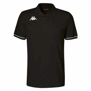 Polo Noir Homme Kappa Barli vue 0