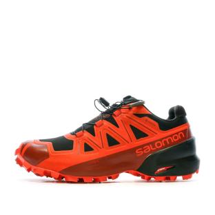 Chaussures de trail Rouges/Noires Homme Salomon Spikecross 5 pas cher