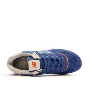 Baskets Bleu/Orange Homme New Balance 574 vue 3