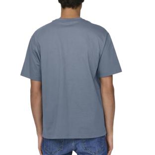 T-shirt Bleu Gris Homme Only & Sons Onsfred Life vue 2