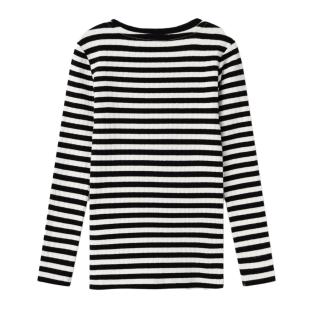 T-Shirt Manches Longues Noir/Blanc Fille Name it Fsuraja vue 2