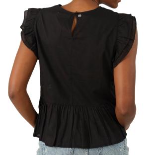 Blouse Noir Femme Deeluxe Ildya vue 2