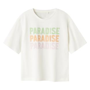 T-shirt Blanc Fille Name It Bara pas cher