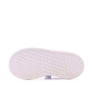 Baskets blanc/rose bébé fille Adidas Advantage vue 5