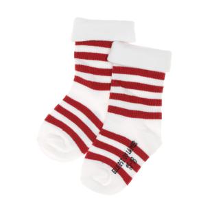 Chaussettes Blanc/Rouges Fille EOM Ossax pas cher