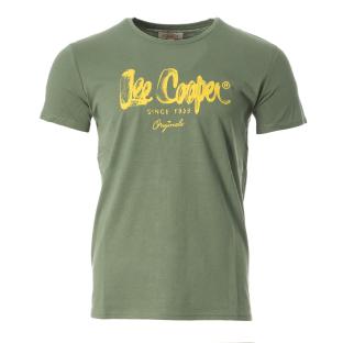 T-shirt Vert Homme Lee Cooper Orex pas cher