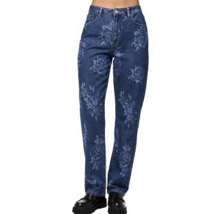 Jean Droit Bleu Femme Pieces Flora pas cher