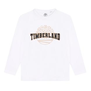 Weißes Langarm-T-Shirt für Jugendliche von Timberland T60293 Ansicht 0