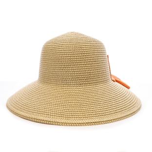Chapeau de Paille Orange Femme Via Lorenzo Bohème vue 0