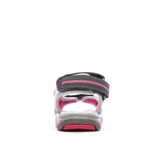 Sandales Grises/Rouges Bébé Kimberfeel Missi vue 0