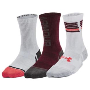 x3 Paires de Chaussettes Blanc/Gris/Rouge Homme Under Armour 1379521 pas cher