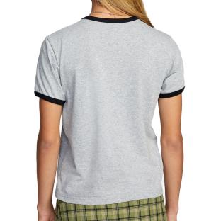 T-shirt Gris Femme RVCA University Ss vue 2