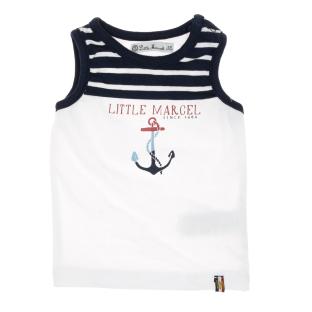 Débardeur Blanc Bébé Little Marcel LMEV0028 pas cher