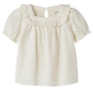 Blouse Blanche Fille Lil' Atelier Hosa Loose vue 0