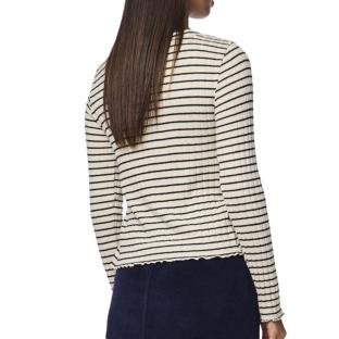 T-Shirt Manches Longues Beige Femme Pieces 17154805 vue 2