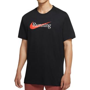 T-shirt Noir Homme Nike Run pas cher