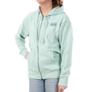 Sweat Zippé Vert Menthe Femme Von Dutch SLIGN vue 0