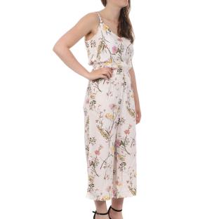 Combinaison Blanc/Fleurs Femme Vero Moda 7/8 pas cher