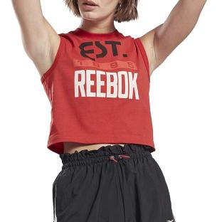 Débardeur Rouge Femme Reebok Graphic Tank pas cher