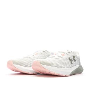 Chaussures de Running Blanc/Gris/Rose Femme Under Armour Charged Rogue 3 vue 6