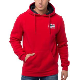 Sweat Rouge Homme Geographical Norway Fondant pas cher