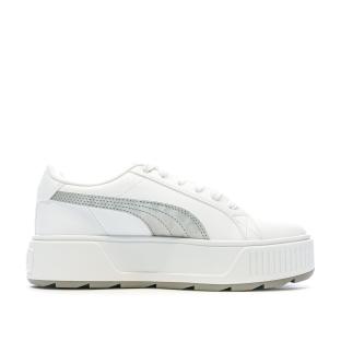 Baskets Blanches/Argenté Femme Puma Karmen Smetallic vue 2