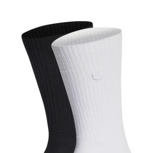 X2 Paires de chaussettes Blanches/Noires Homme Adidas Crew Sock vue 0