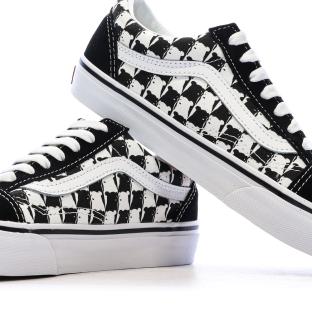 Baskets Blanches/Noires Homme Vans Old Skool Checker vue 7
